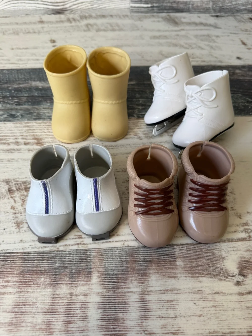 MIXED Lot 4 Pairs OUR GENERATION & Funrise 18” Doll Shoes BOOTS Skates for Play